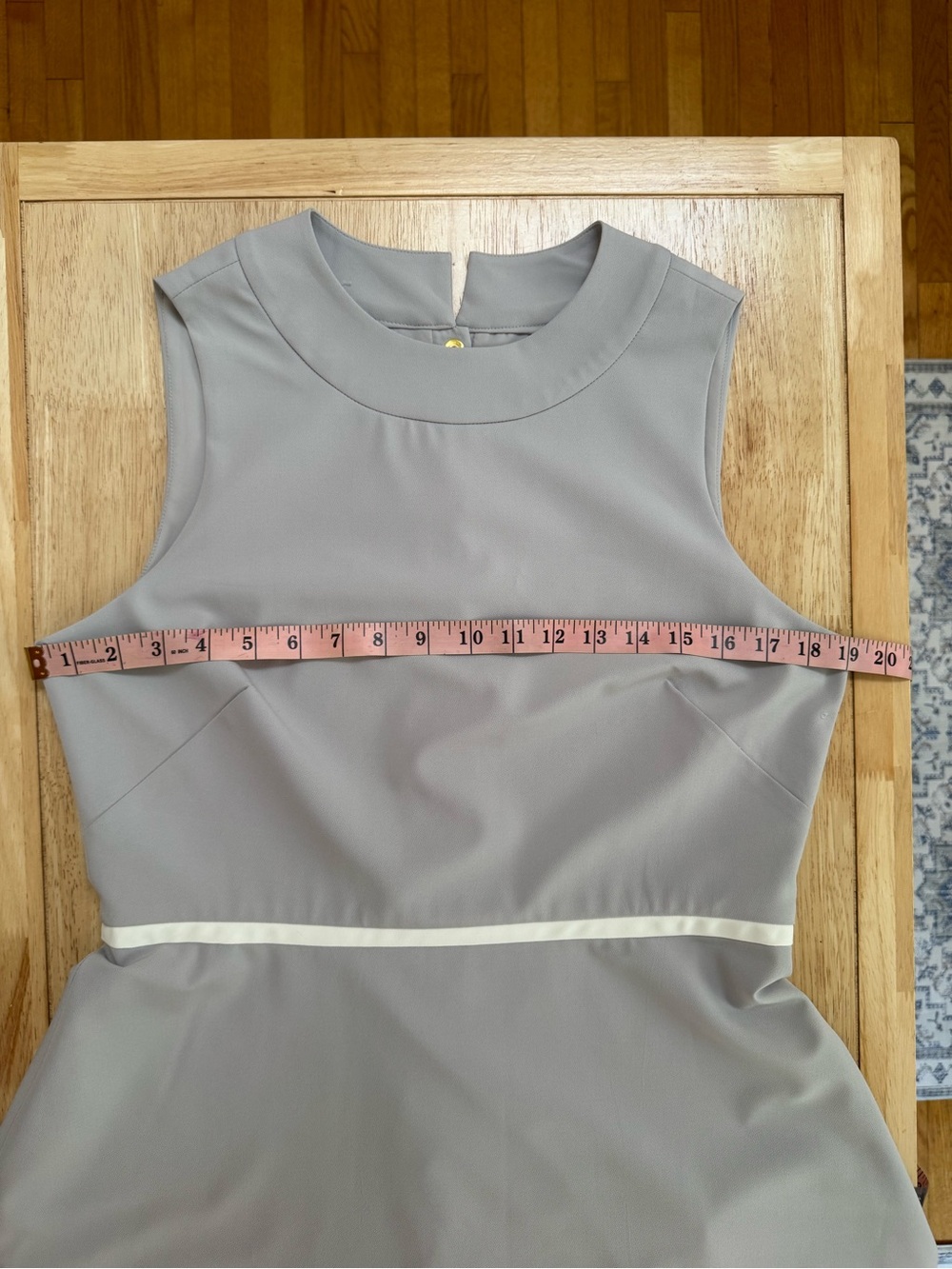 Camilyn Beth Light Gray Sleeveless Fit & Flare Dress Size 10 Coquette Modest - Picture 7 of 9
